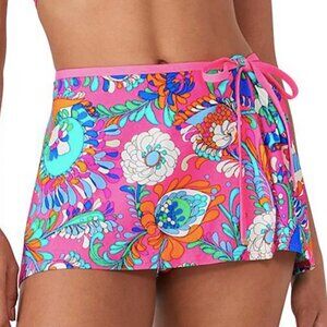 Kate Spade Floral Wrap Cover Up skirt radiant pink - M